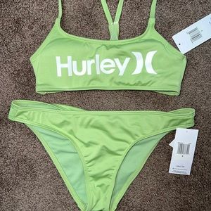 Hurley size small NWT Green bikini set